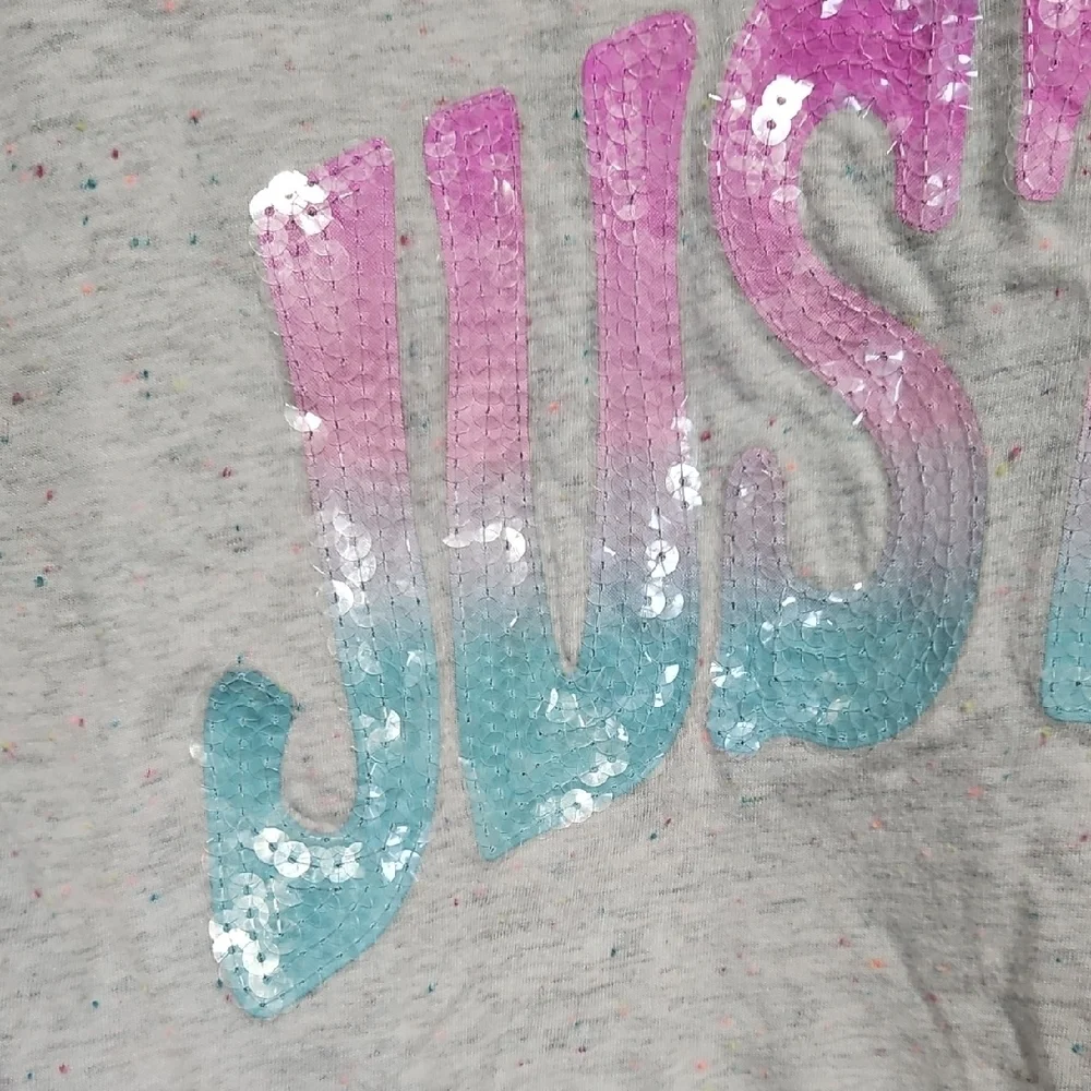 Justice Logo Sequin Tee